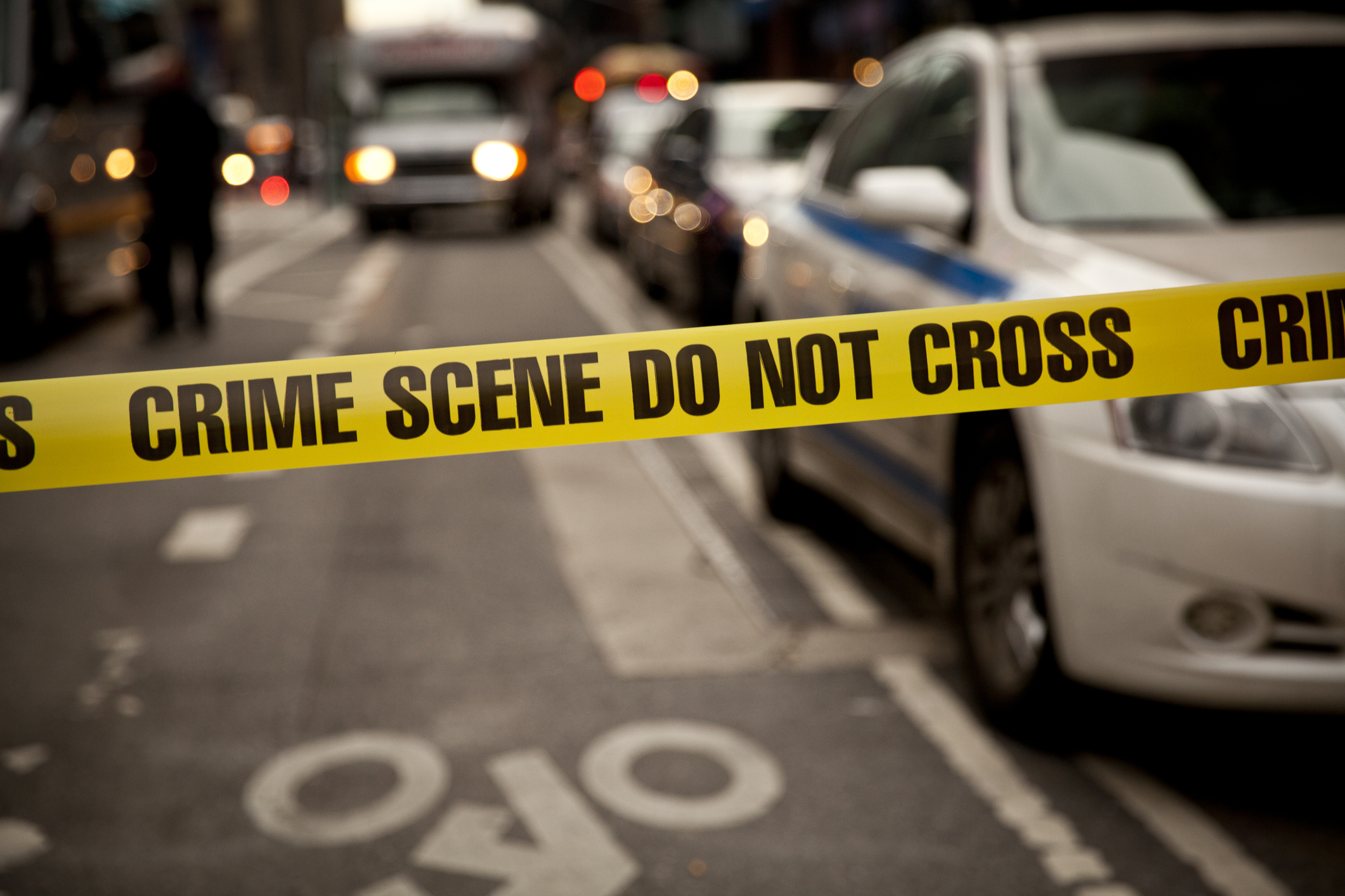 Crime scene and the yellow tape