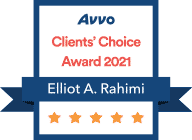 Avvo Client Choice Rated 2021, Elliot A. Rahimi